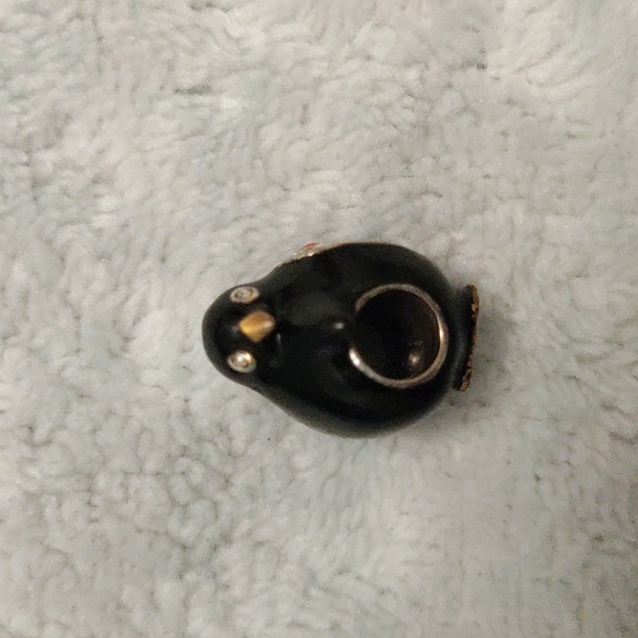 CUTE🫶PENGUIN 🐧 PANDORA CHARM💎 DIAMOND BELLY WITH RED ♥️ HEART✨ - Picture 6 of 7